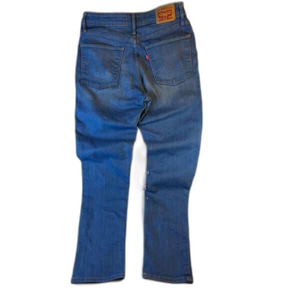 Levis 721 Jeans Wm's 29 Medium Blue High Rise Skinny Distressed Jeans - Picture 2 of 10